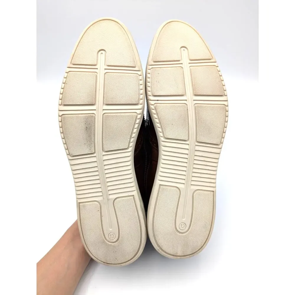 Bruno Magli UGO Lace-Up Oxford Shoes Men's British Tan Ivory Size US13M EU46